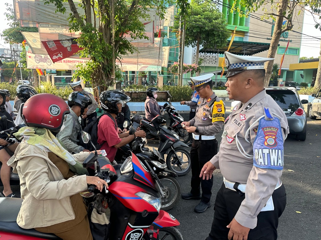 TINDAK TEGAS: Operasi Zebra Progo di Jalan Brigjen Katamso tepatnya depan Pasar Argosari, Wonosari, Gunungkidul.