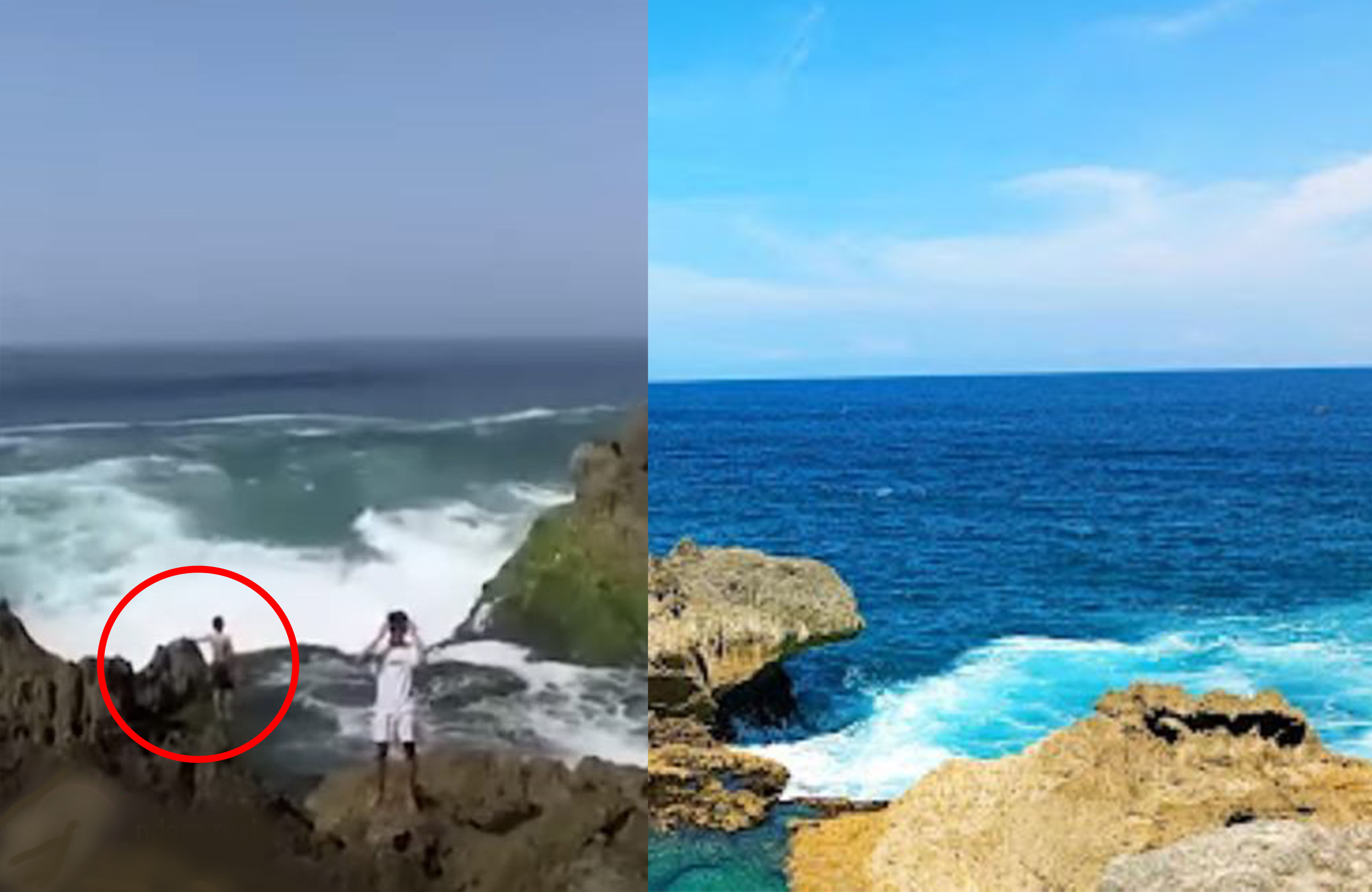Roni Josua Simanjuntak, pemuda asal Medan, masih belum ditemukan setelah hilang tersapu ombak di Pantai Kedung Tumpang, Tulungagung, Jawa Timur, Minggu (13/10/2024).