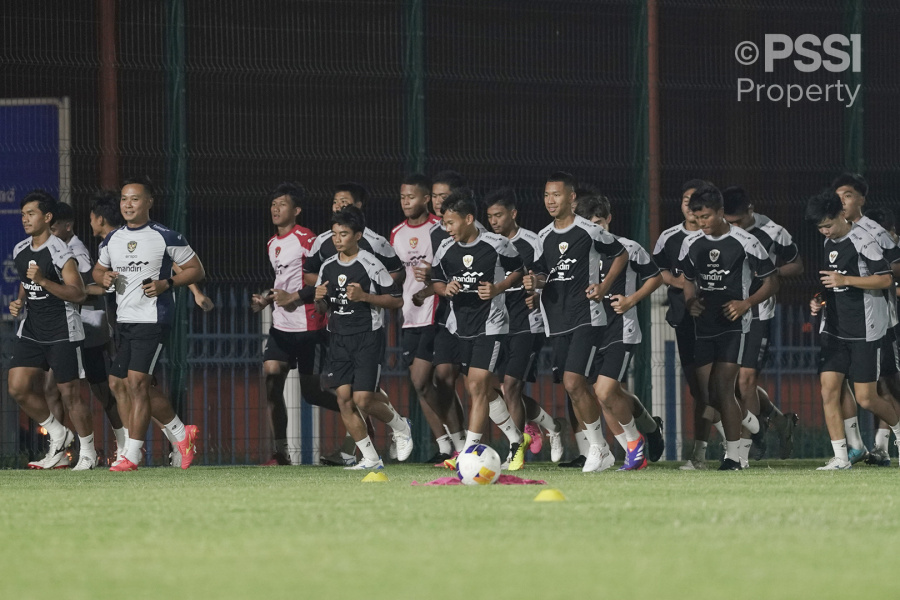 Timnas Indonesia jalani latihan jelang gelaran Kualifikasi Piala Asia U17 2025 (PSSI)
