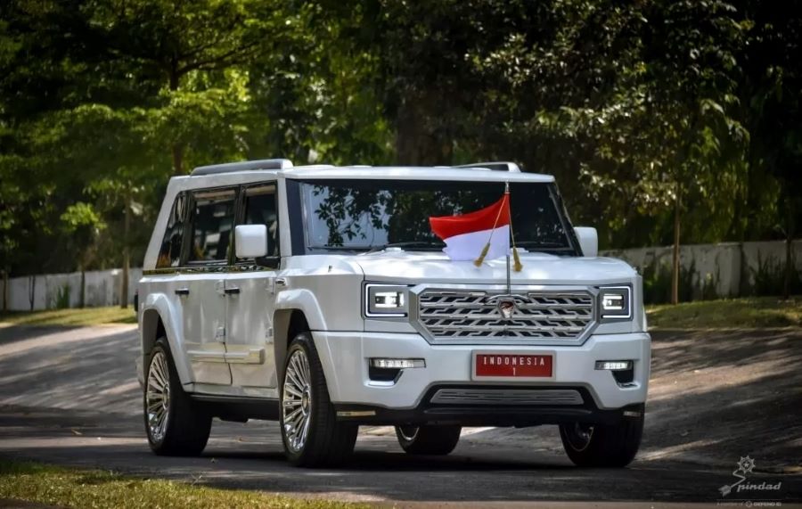 V3 Garuda Limousine, kendaraan yang digunakan oleh Presiden Prabowo Subianto dalam pelantikan hari ini. (PT Pindad)