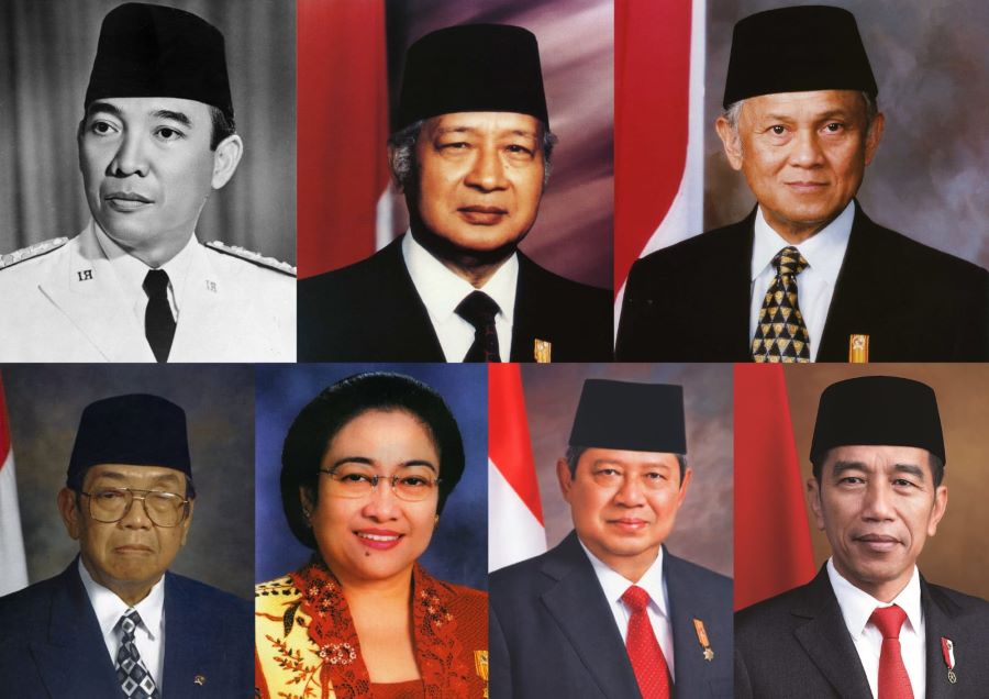 Jajaran para Presiden Republik Indonesia.