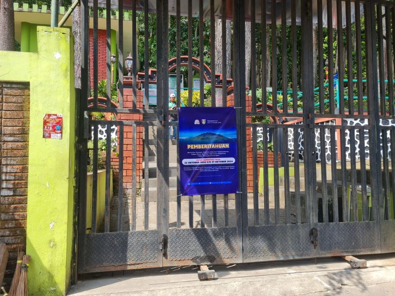 DITUTUP: Kebun Raya Gunung Tidar ditutup sementara guna mendukung kegiatan pembekalan para menteri dan wakil menteri Kabinet Merah Putih di Akmil Magelang.
