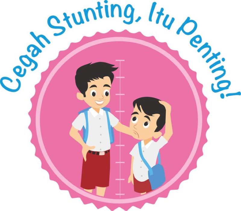 Ilustrasi anak stunting.