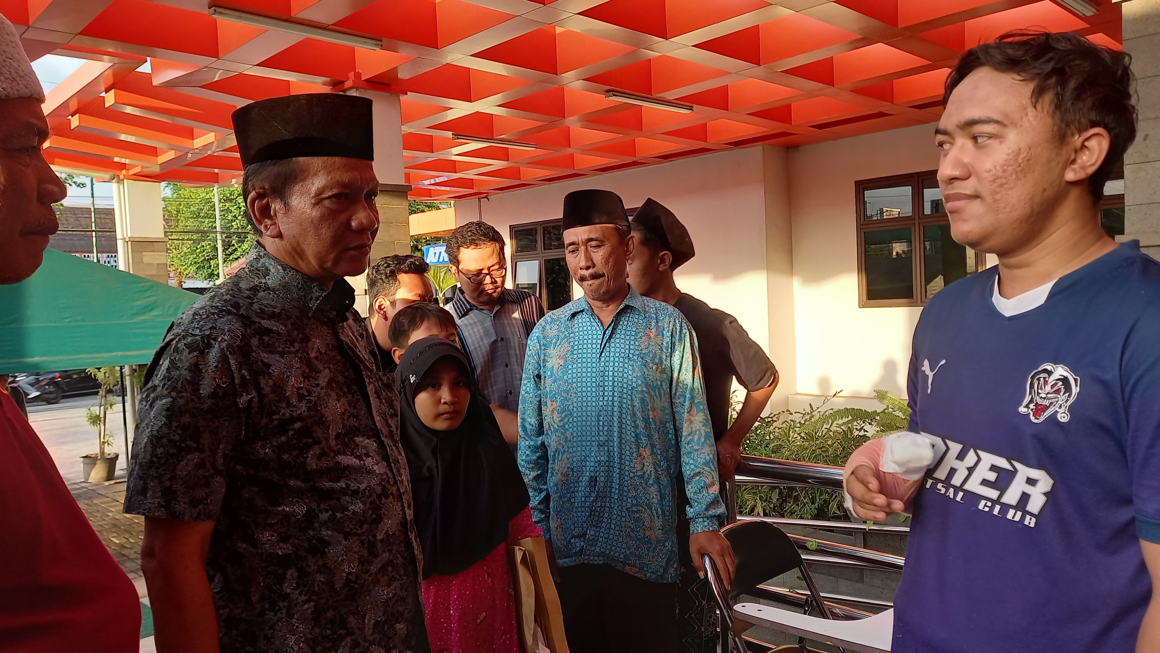 Aufal ketika sudah diperbolehkan pulang dari RS Pratama Kota Jogja usai mendapat perawatan intensif karena pemukulan.