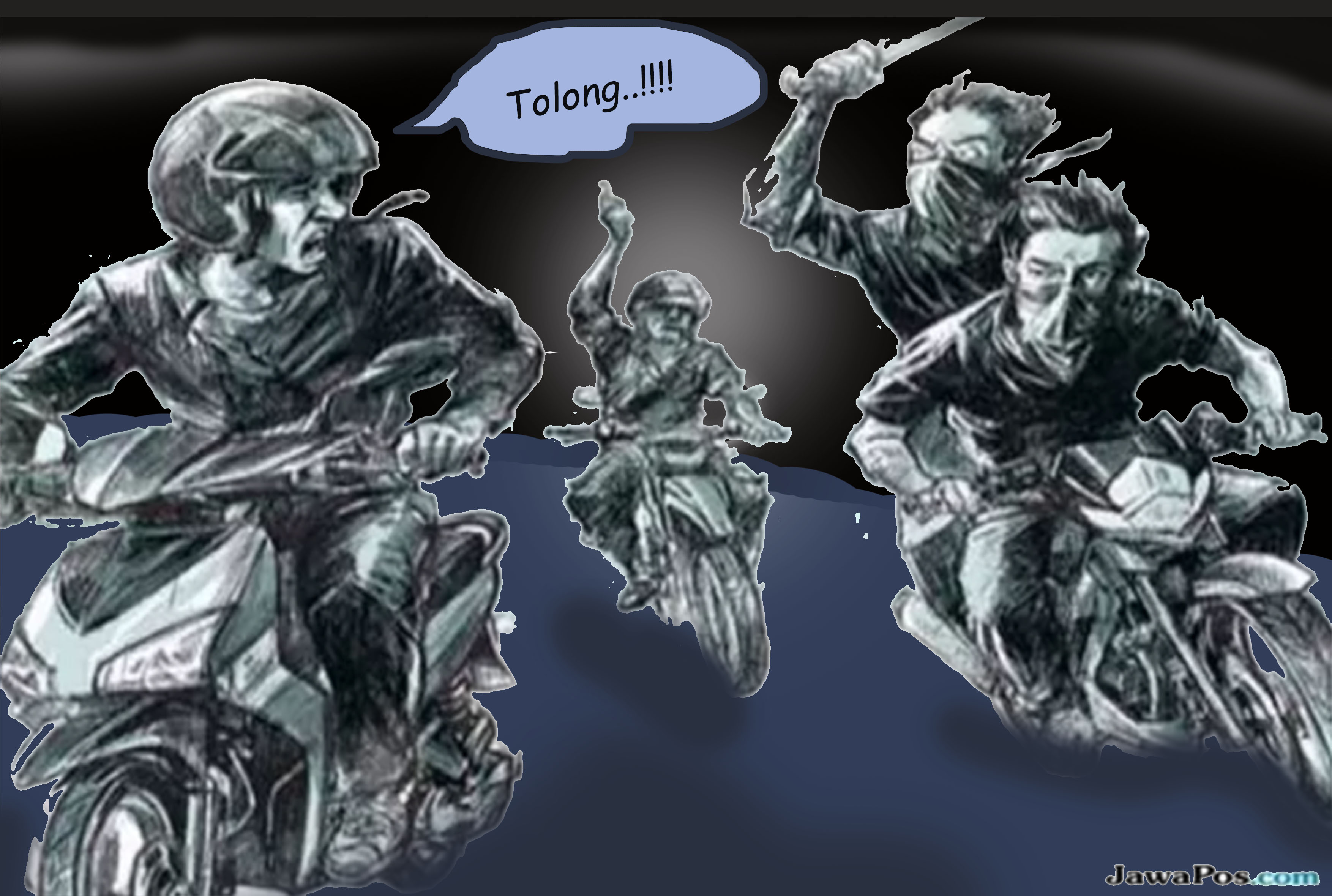 Ilustrasi kejahatan jalanan