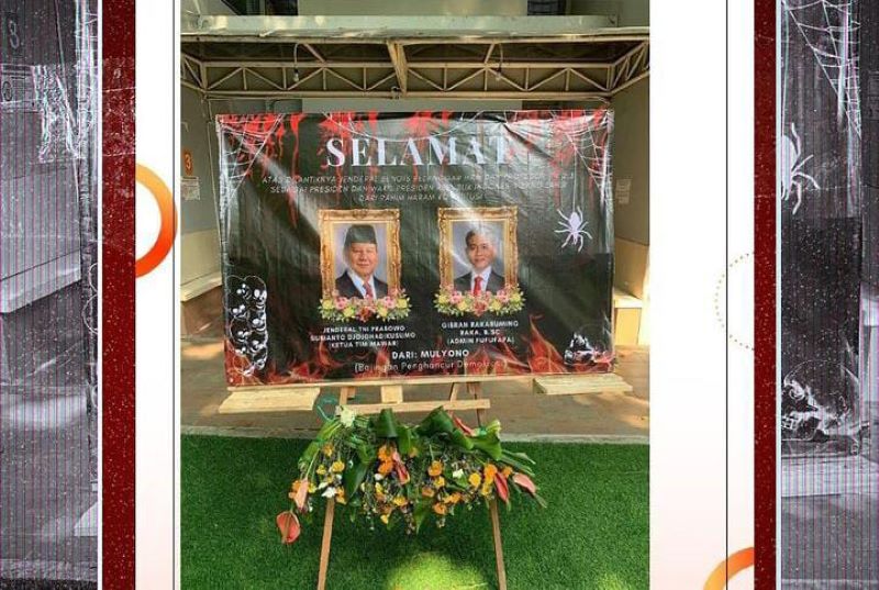 Karangan Bunga BEM FISIP sebagai bentuk kritikan terhadap pemerintah.