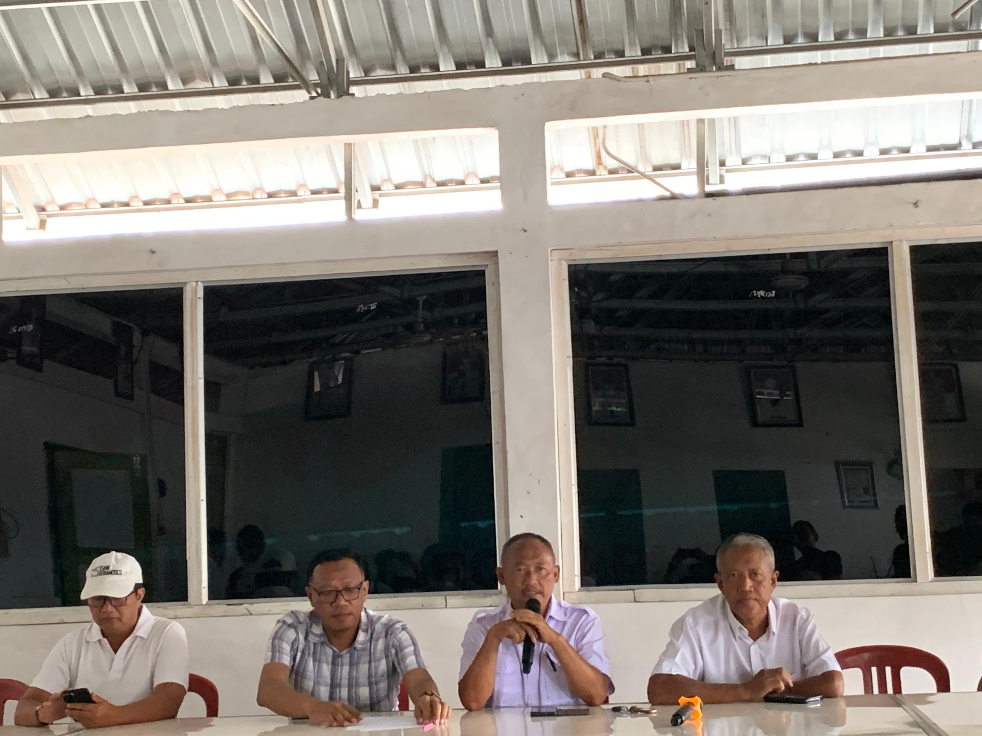 TEGAS: Konfrensi pers pemecatan dua kader di kantor DPC Gerindra, Senin (28/10).  &nbsp;