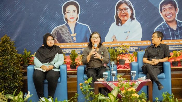 Para staf dan pejabat struktural di UAJY saat mengikuti sosialisasi dari Satgas PPKS soal penciptaan ruang kampus yang aman dan bebas dari kekerasan seksual.