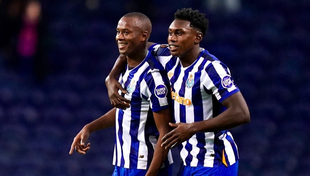 Selebrasi Tiago Djalo dan Samuel Omorodion usai bawa FC Porto kalahkan Hoffenheim di Liga Eropa