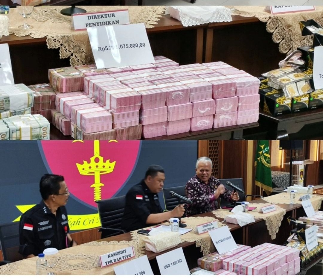 Sejumlah Barang bukti diduga hasil suap Ronald Tanur kepada Zarof.
