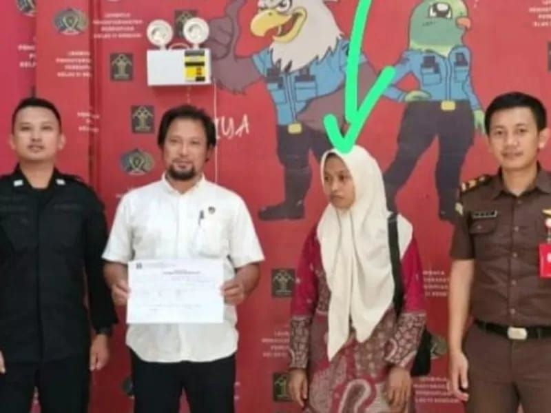 Supriyani yang dituduh menganiaya anak polisi.