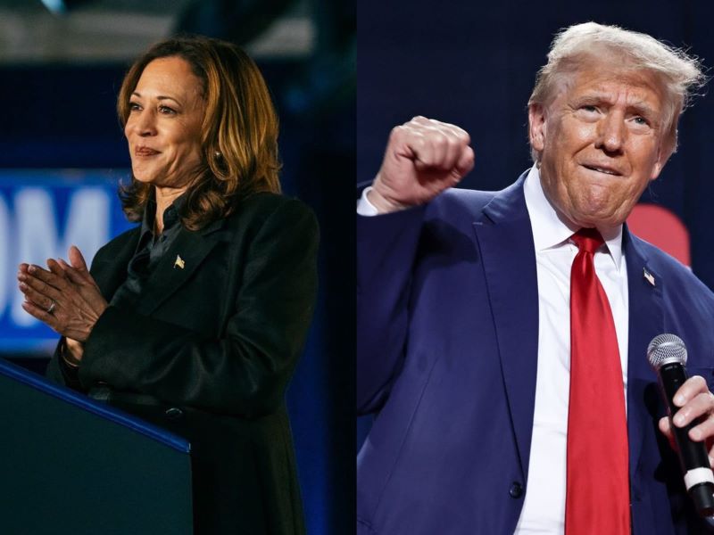 Kamala Harris dan Donald Trump.