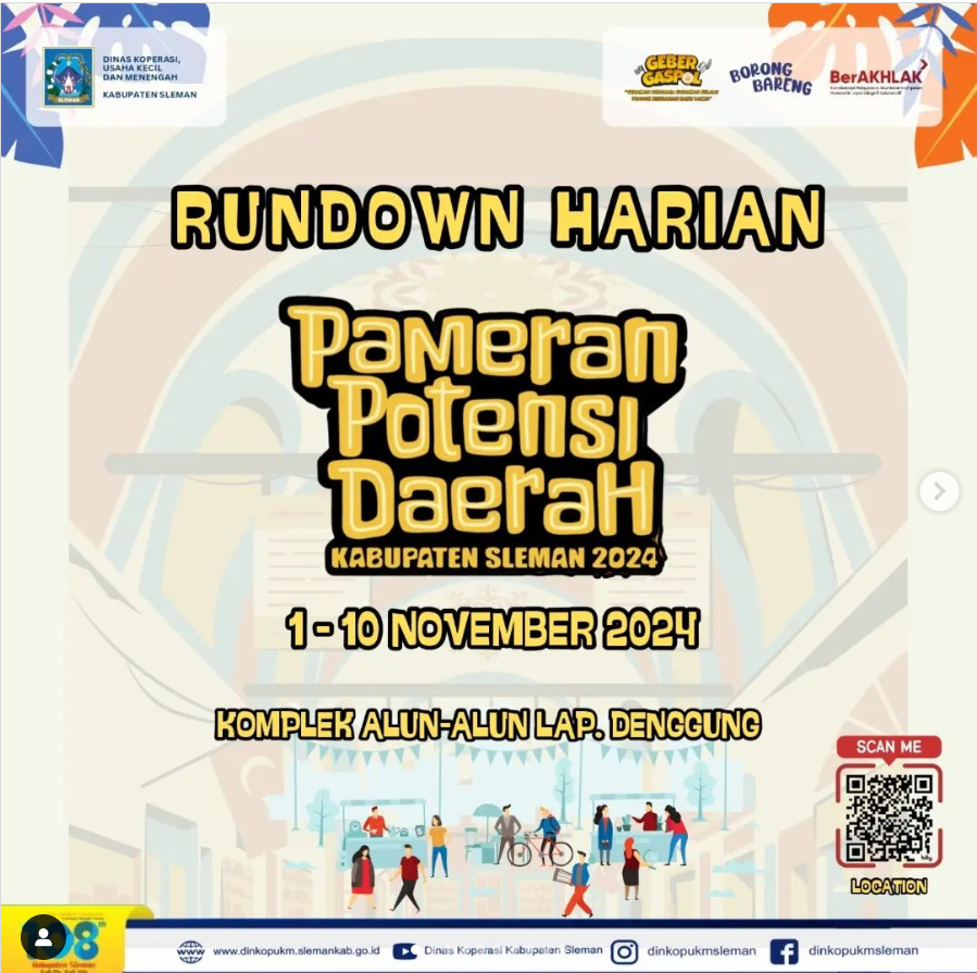 Jadwal Pameran Potensial Daerah Kabupaten Sleman 2024.