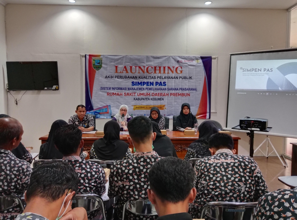 OPTIMALISASI PELAYANAN : RSUD Prembun meluncurkan sistem aplikasi pengelolaan sarana dan prasarana berbasis digital. Aplikasi ini diklaim akan mempermudah kinerja di bidang pelayanan rumah sakit