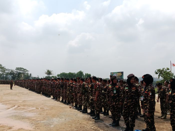 Apel yang diselenggarakan oleh Banser terkait persoalan miras di DIY di Ponpes Minggir Minggu (3/11/2024).