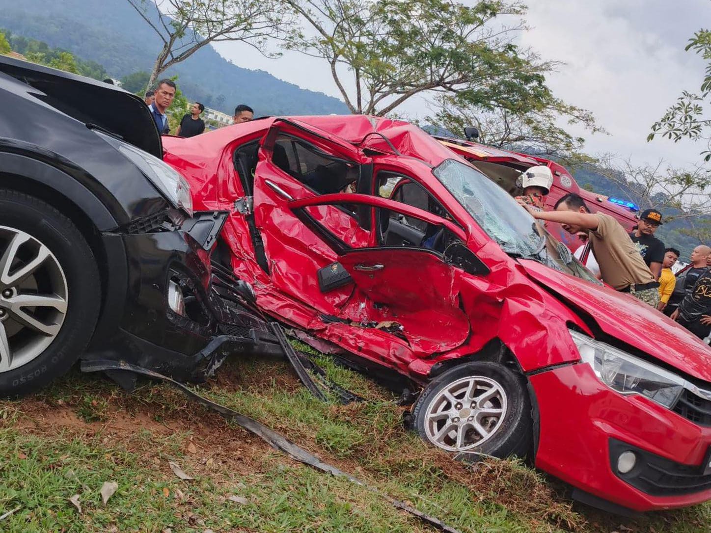 Kondisi mobil Doktor Agung Nugroho.