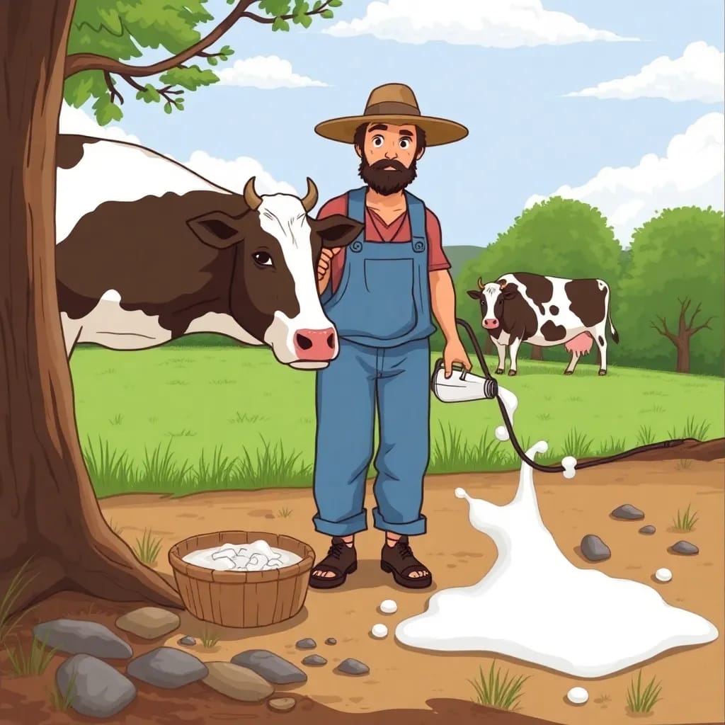 Ilustrasi Petani yang nekat membuang susu hasil panen mereka lantaran industri pengolah susu sapi membatasi pasokan susu lokal.