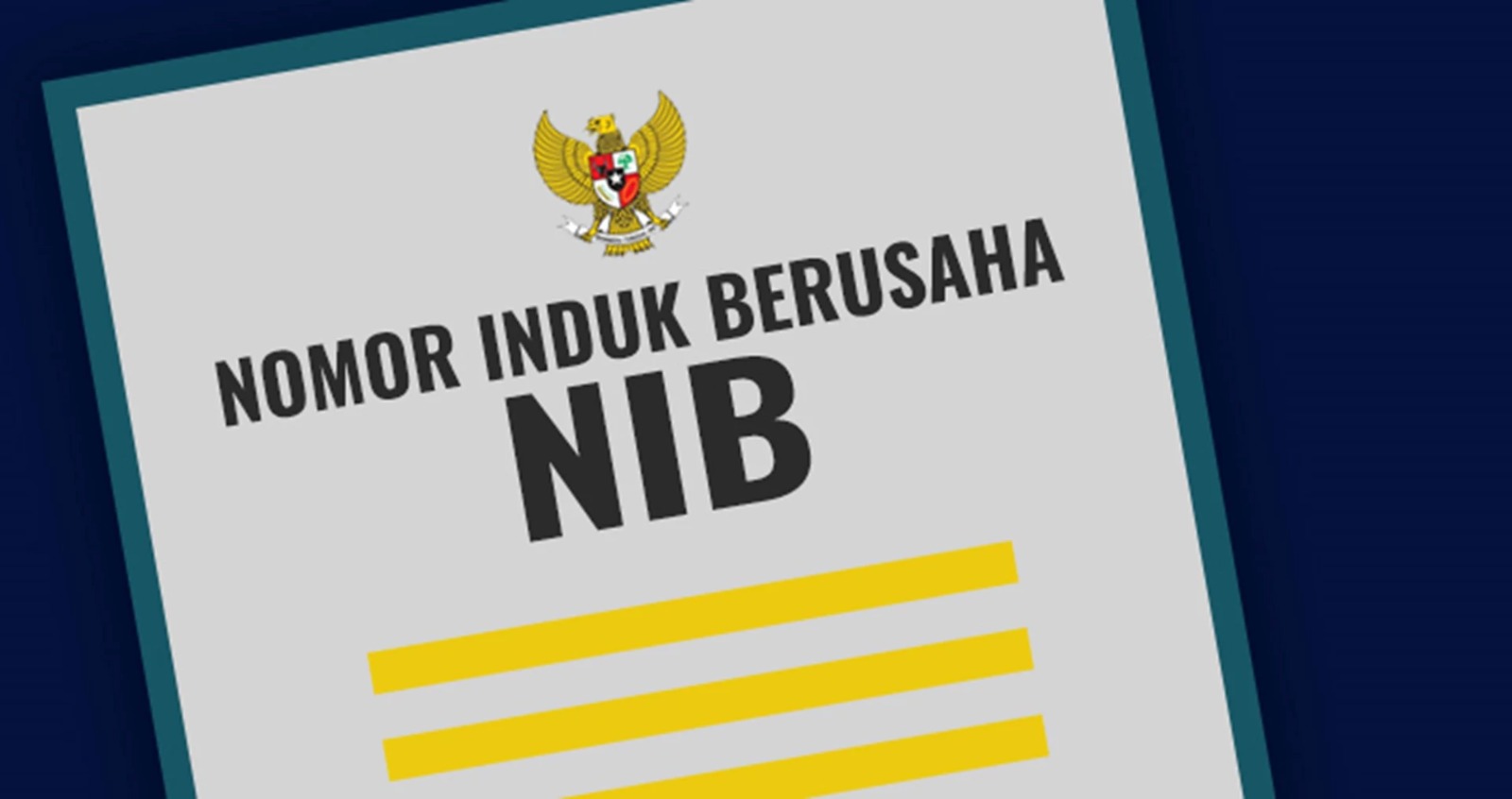 Nomor induk Berusaha (NIB).