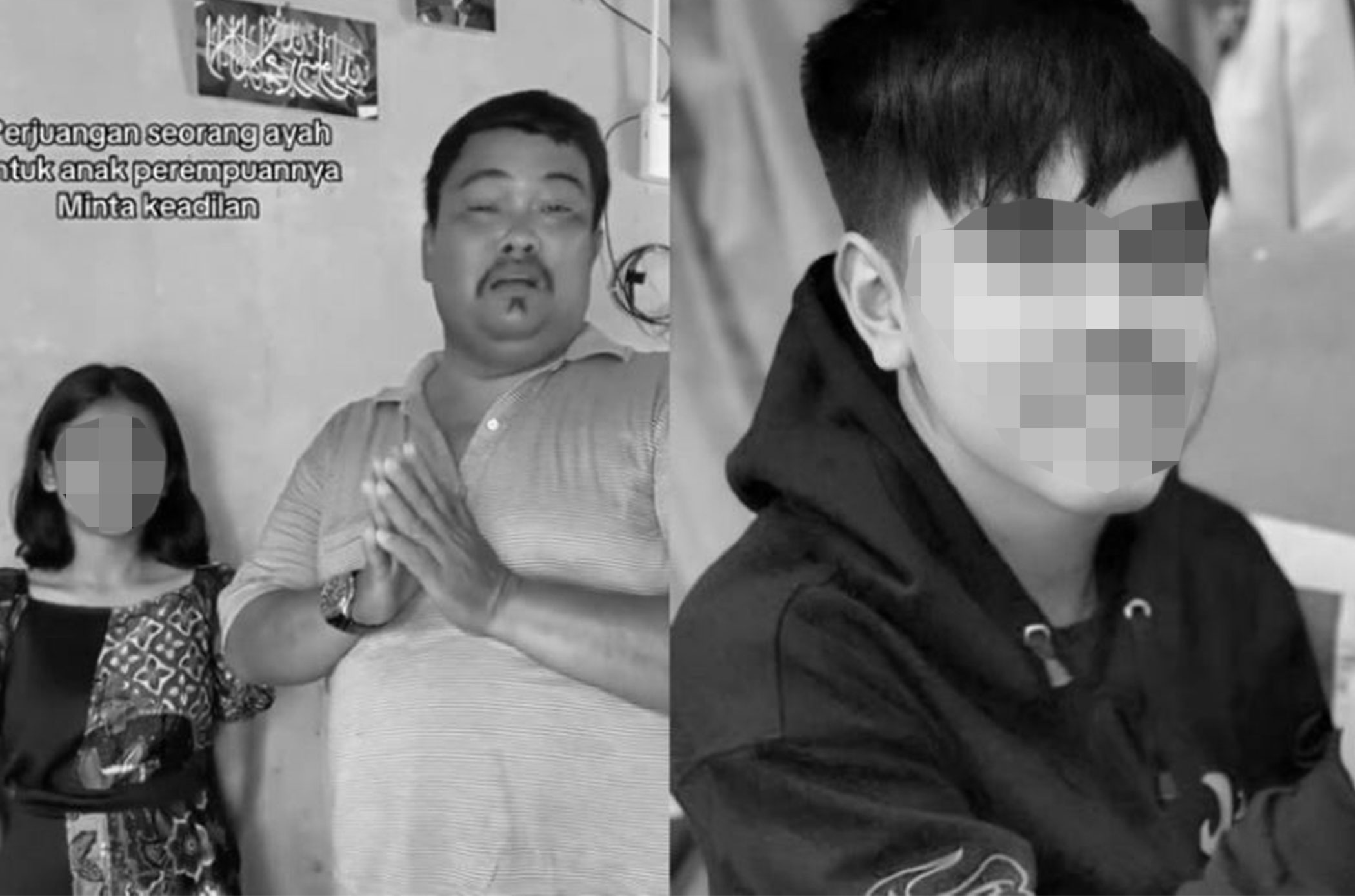 Seorang gadis berumur 14 tahun (kiri) di Padang Sidempuan ditetapkan sebagai tersangka karena menerima video syur dari anak pejabat Kaldin.