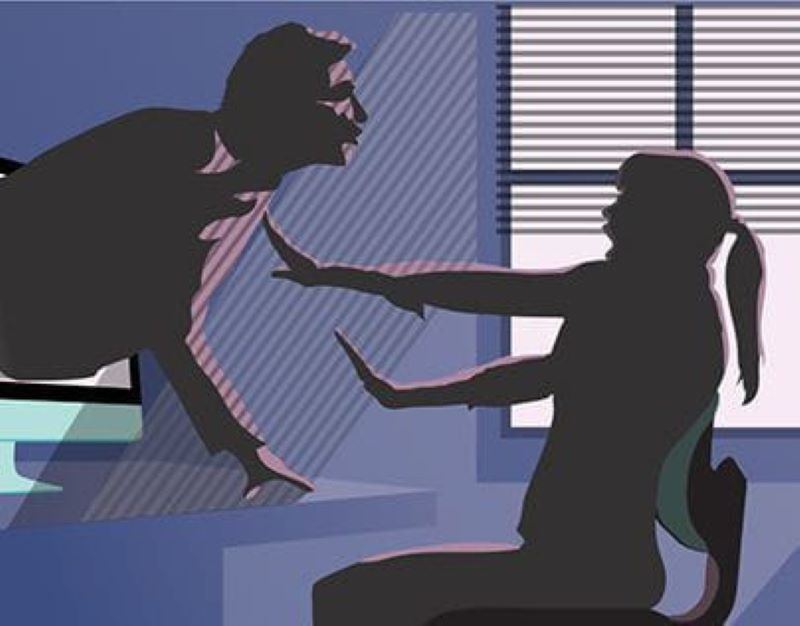 ilustrasi kekerasan terhadap perempuan.  (pinterest)