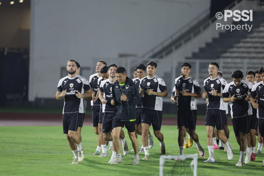Timnas Indonesia jalani latihan jelang pertandingan kontra Jepang di grup C Kualifikasi Piala Dunia 2026 zona Asia