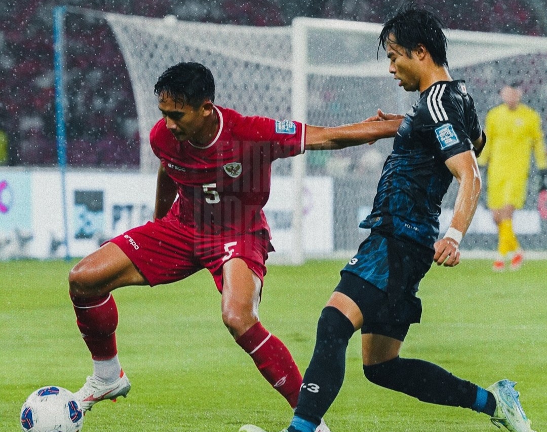 Timnas Indonesia tertinggal 0-2 di babak pertama atas Jepang