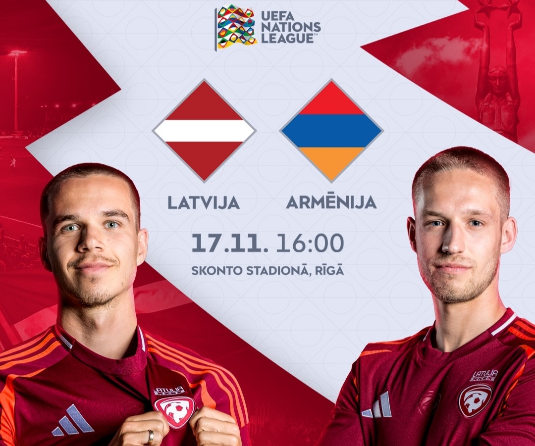 Latvia bakal beradu dengan Armenia dalam pertandingan terakhir grup 4 Liga C Uefa Nations League