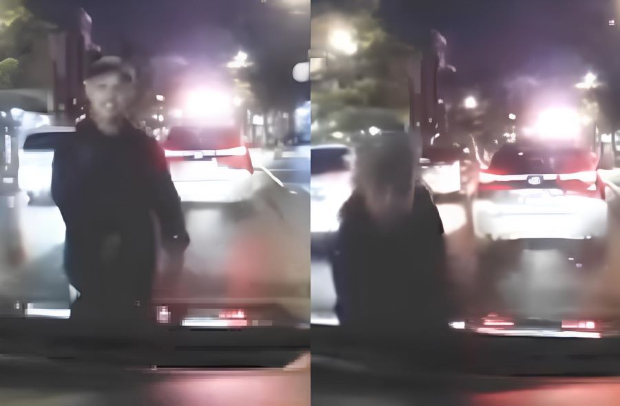 Tangkapan layar aksi modus menabrakan diri di Bandung.