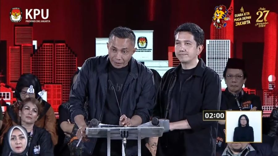 Dharma saat debat Gubernur DKI Jakarta.