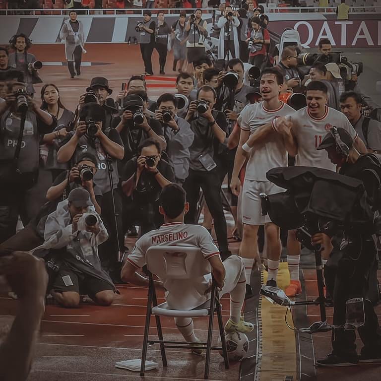 Marselino Ferdinan saat merayakan gol kemenangan bagi Indonesia atas Arab Saudi pada Selasa (19/11/2024).