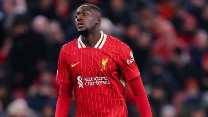Pemain bertahan Liverpool, Ibrahima Konate. (James Gill - Danehouse/Getty Images)