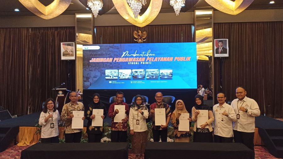 Penandatanganan pembentukan jaringan focal point oleh kabupaten/kota se-Jateng, Senin (2/12/2024).