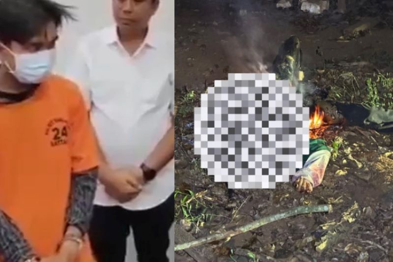 MMA (21) mahasiswa semester 7 jurusan Pendidikan Agama Islam STIT Al Ibrohimy di Bangkalan tega membakar kekasihnya.