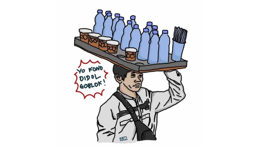 Ilustrasi penjual es teh yang dihina goblok oleh Gus Miftah kini mendapat banyak simpati.