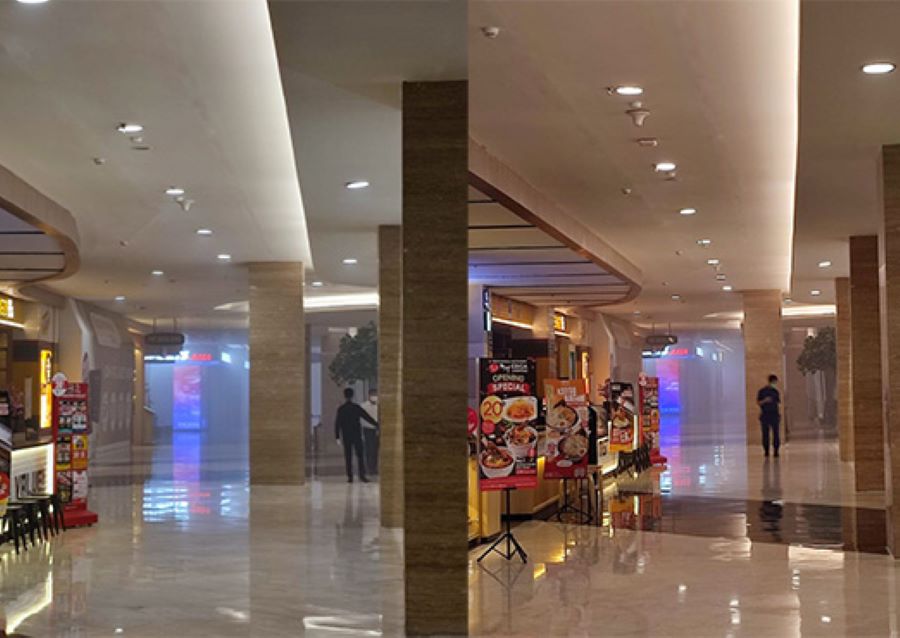 Suasana Pakuwon Mall pasca terjadi kebakaran pada Rabu (4/12/2024) sore.