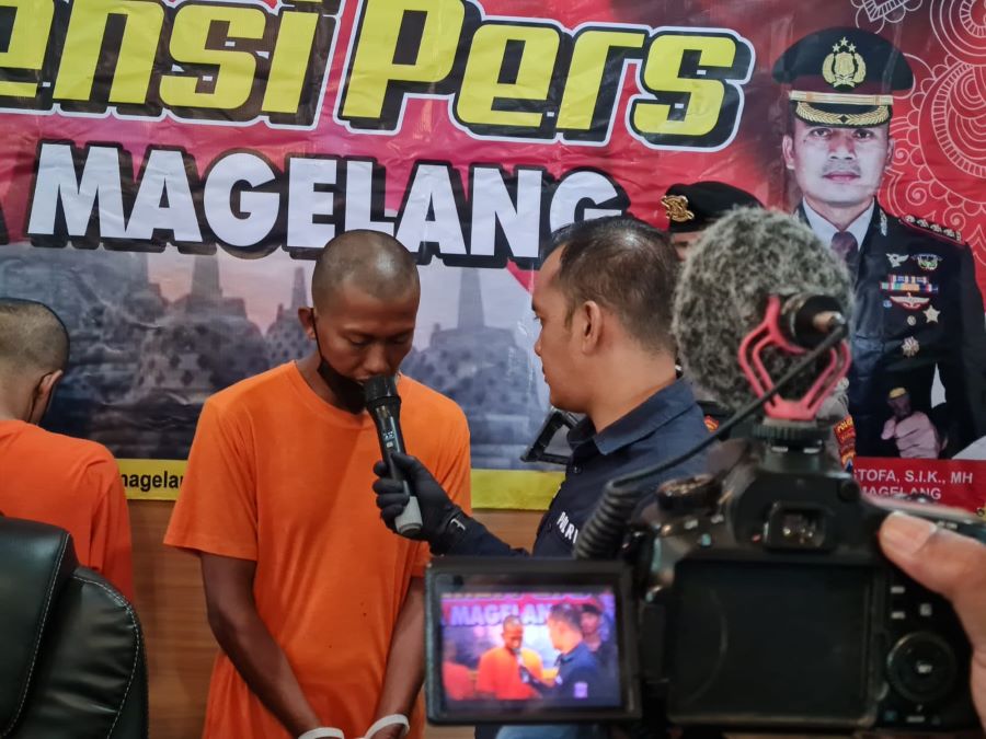 DIBEKUK: Warga Temanggung berinisial S ditangkap karena kedapatan mengedarkan narkoba di wilayah Magelang.
