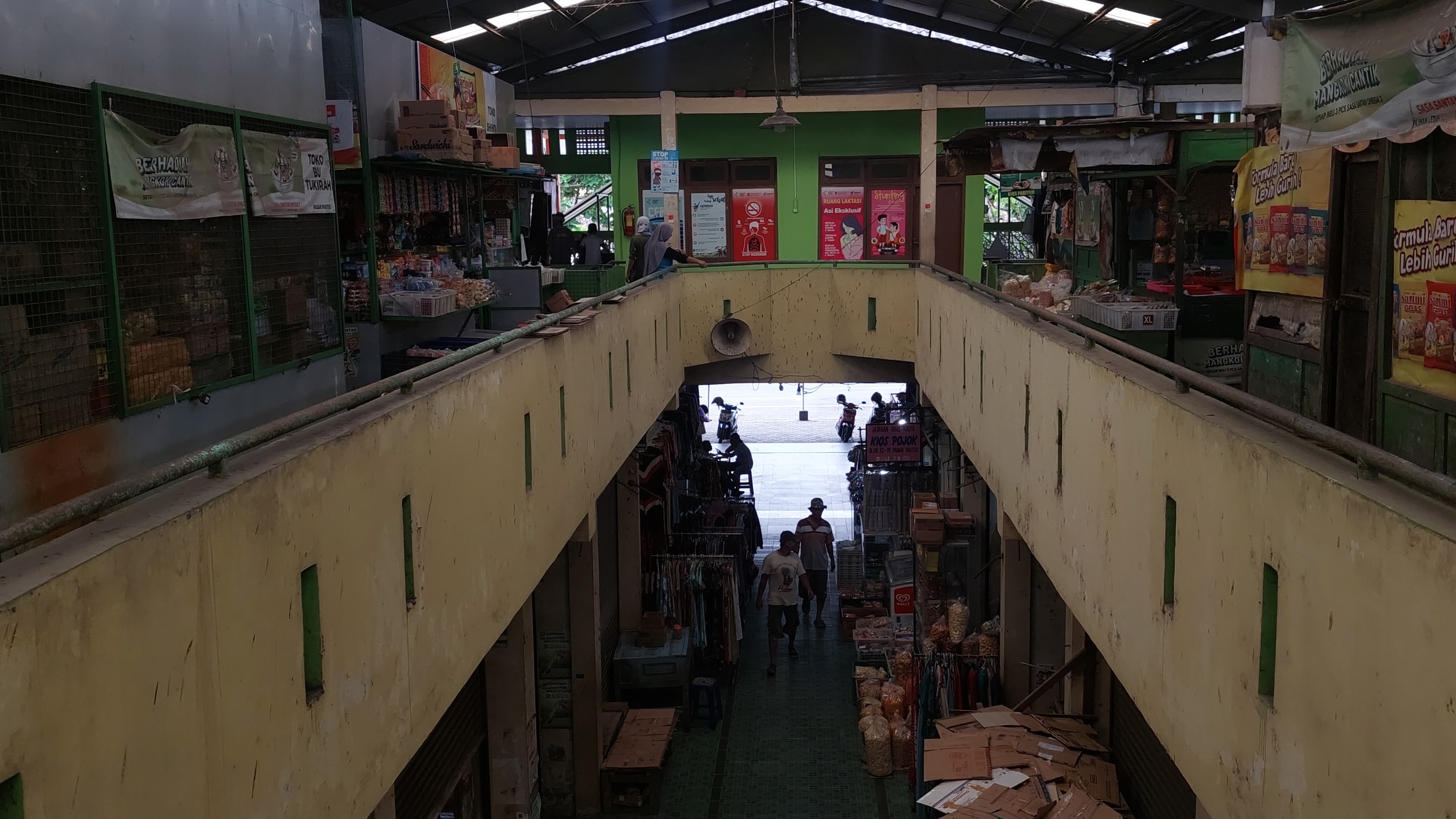 TUTUP: Kios Pasar Wates tidak melakukan aktivitas perdagangan.&nbsp;