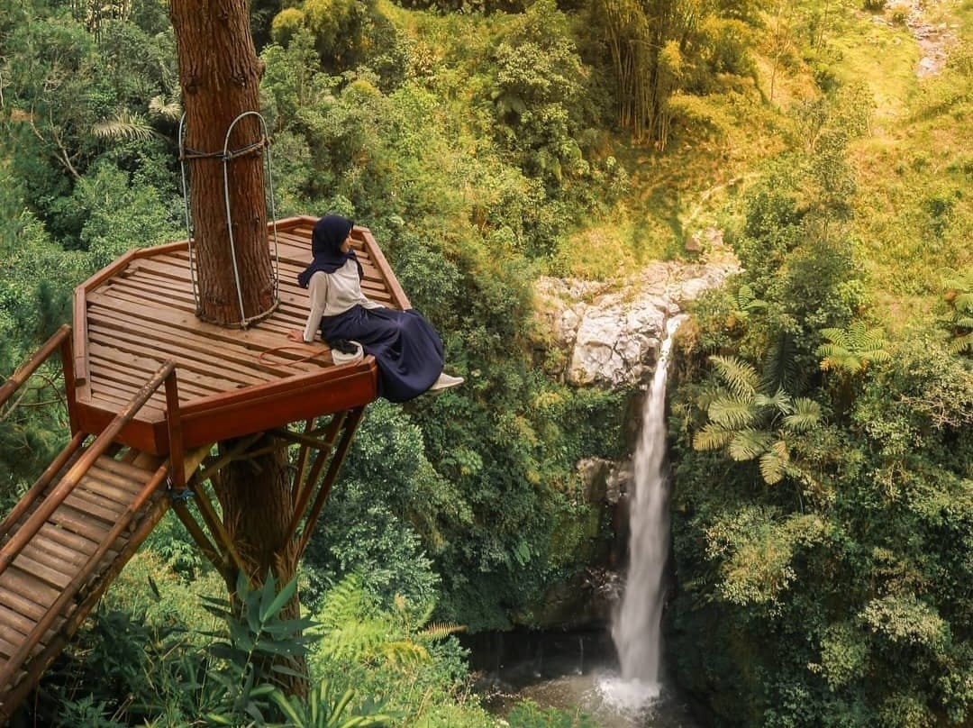 SEJUK: Wisata Air Terjun Kedung Kayang ini menawarkan keindahan panorama alam.