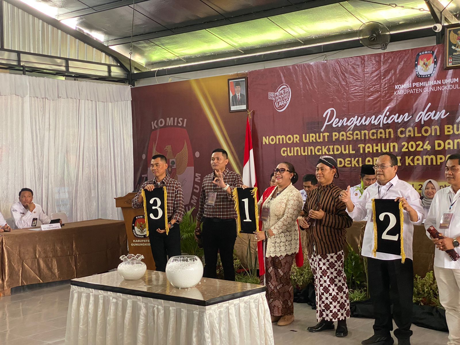 Pasangan calon pada Pilkada Gunungkidul 2024 lalu.