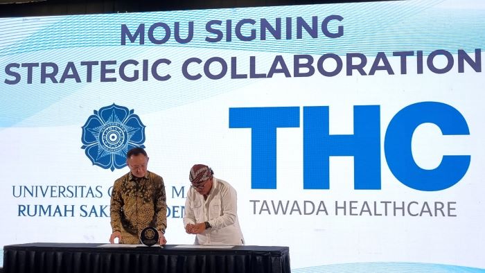 Sesi penandatanganan MoU antara Rumah Sakit Akademik Universitas Gadjah Mada (RSA UGM) dengan Tawada Healthcare (THC)