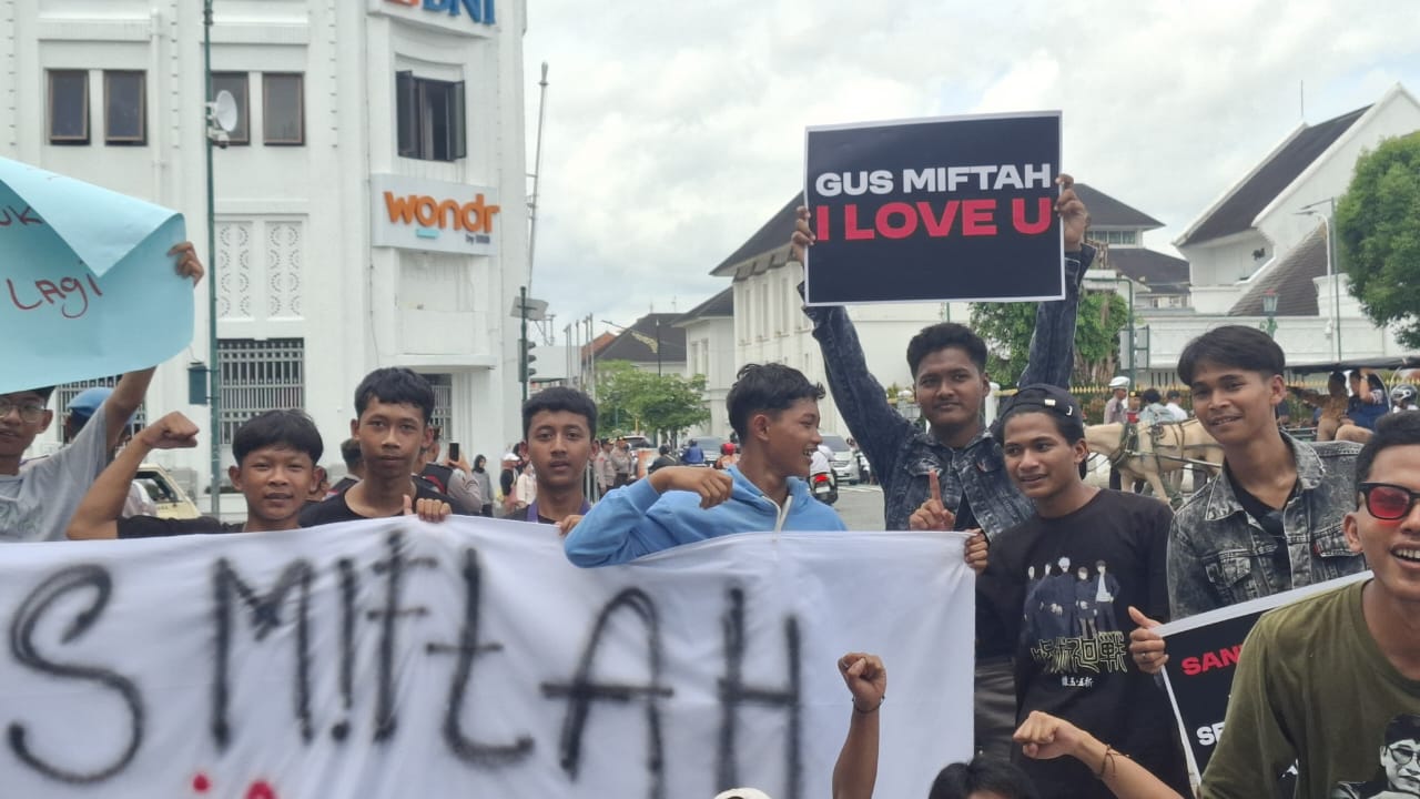 Aliansi Santri Jalanan gelar aksi di Titik Nol Jogja, segera kirim Surat ke Presiden Prabowo menolak mundurnya Miftah.
