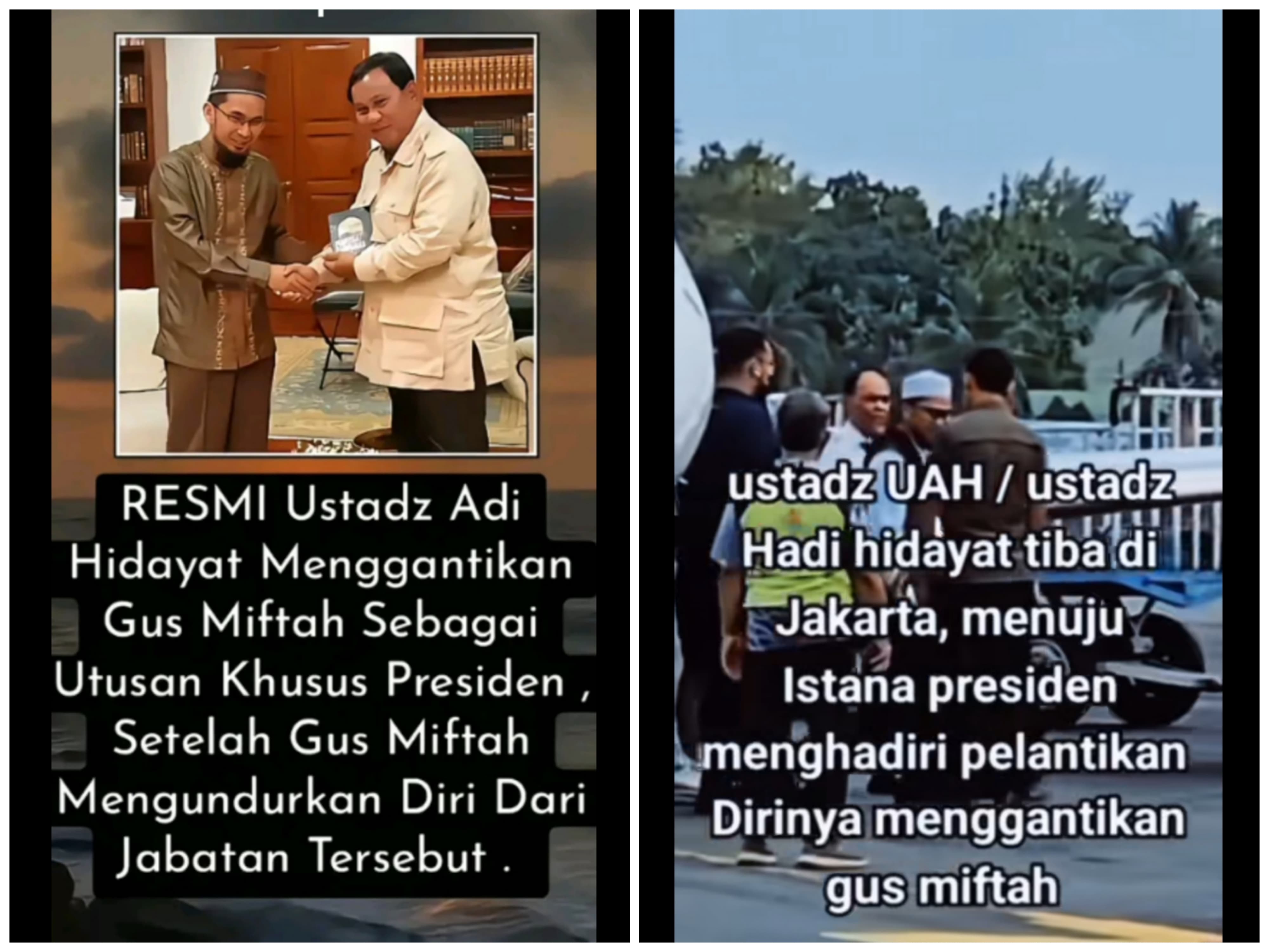 Kabar UAH akan gantikan Miftah Maulana Habiburrahman.