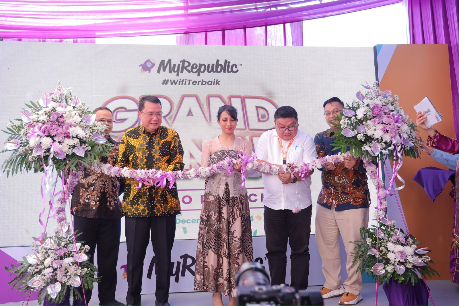 Peresmian cabang dan ekspansi jaringan layanan MyRepublic pada 12 daerah di Indonesia, Selasa (10/12/2024).  (DOKUMENTASI MYREPUBLIC)