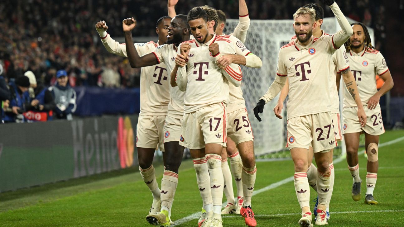 Selebrasi penggawa Bayern Munich usai kalahkan Shaktar Donetsk dalam lanjutan Liga Champions