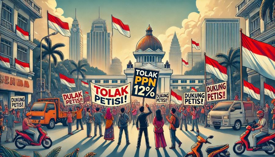 Puluhan ribu tanda tangan tolak kenaikan PPN yang menggema sebagai perjuangan ekonomi masyarakat.