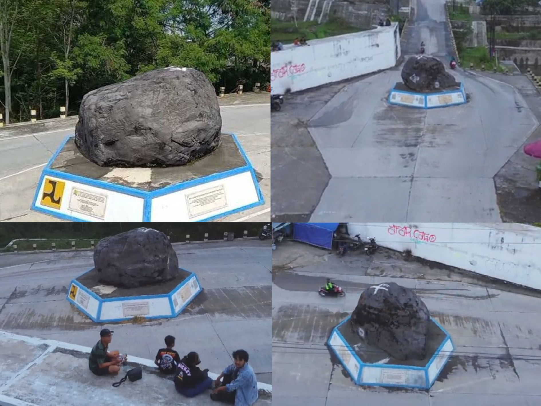 Watu Gajah di Kawasan Bronggang, Argomulyo, Cangkringan, Sleman.