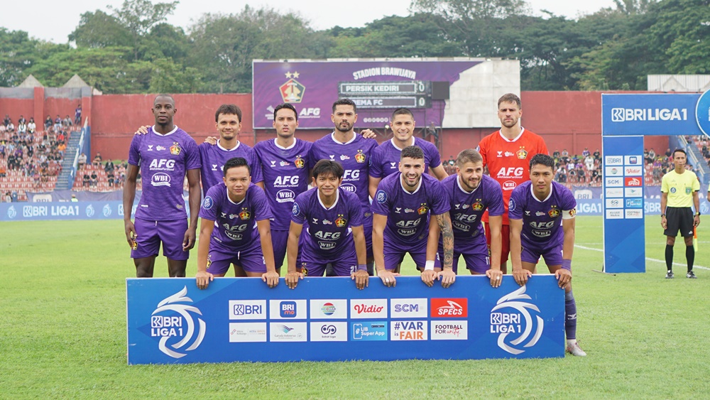 Starting eleven Persik Kediri dalam kemenangan 1-0 atas Arema FC dalam derbi Jatim di BRI Liga 1 (LIB)