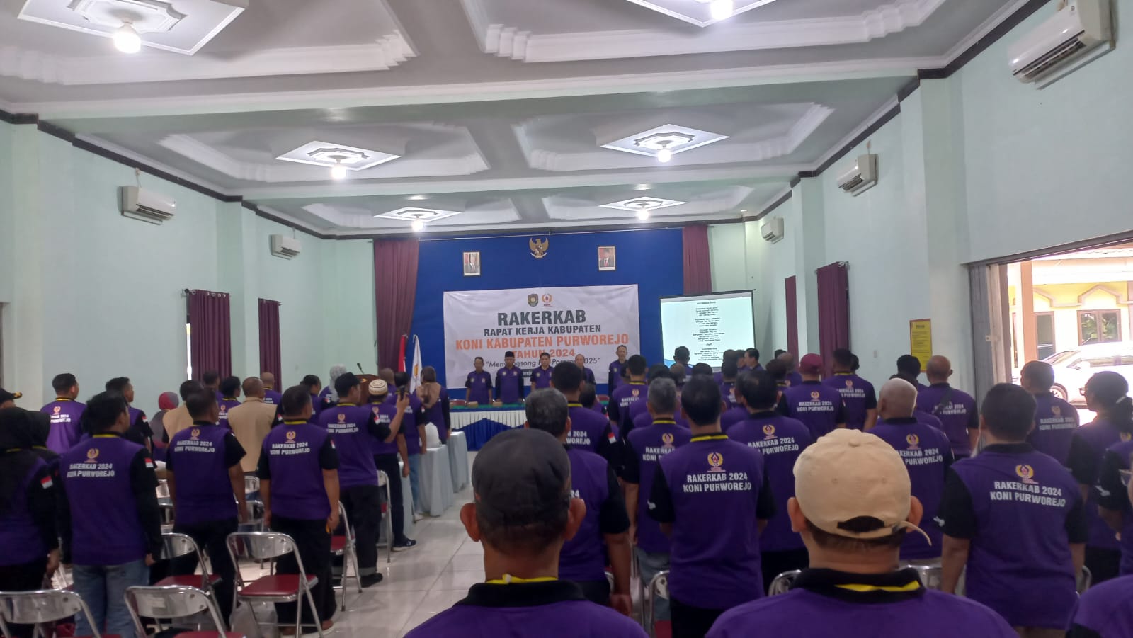 PERSIAPAN: Perwakilan induk cabang olahraga mengikuti Rakerkab KONI Purworejo 2024 untuk menyongsong Pra Porprov Jateng 2025, Sabtu (21/12) lalu.