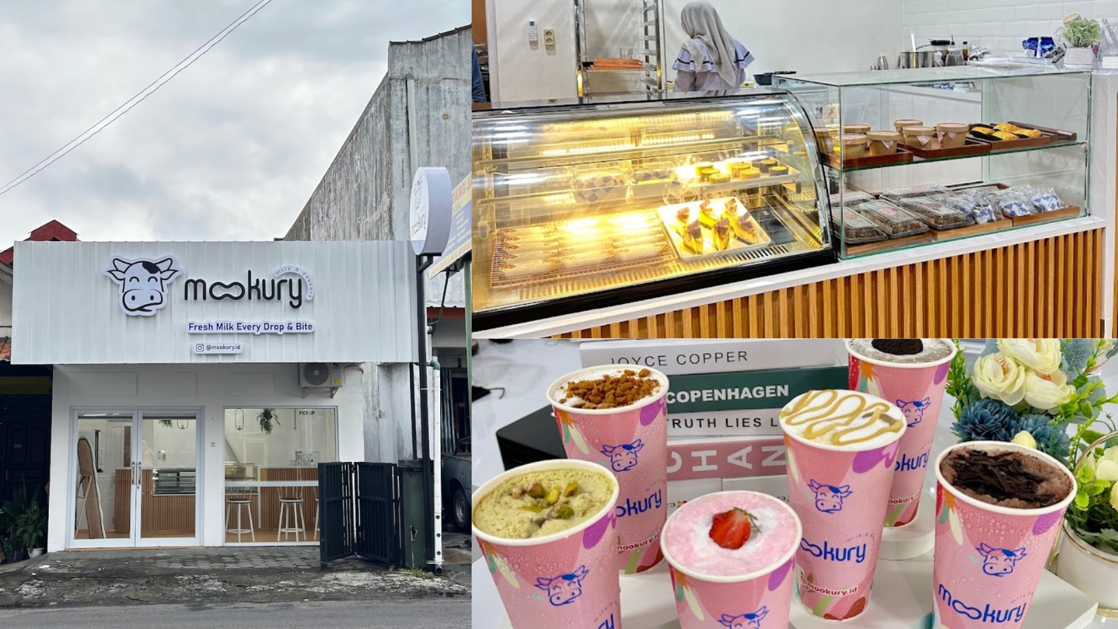 Mookury, Milk and Dessert, Jl. Kaliurang km 10 (kolase dari ulasan google @Mookury)