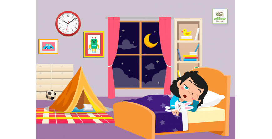 Ilustrasi tidur larut malam.